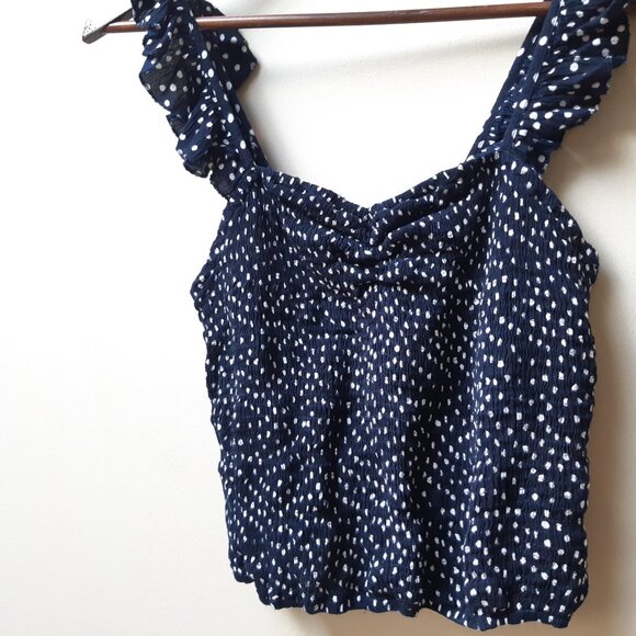 Navy Polka Dot Women's Top - Picture 2 of 5